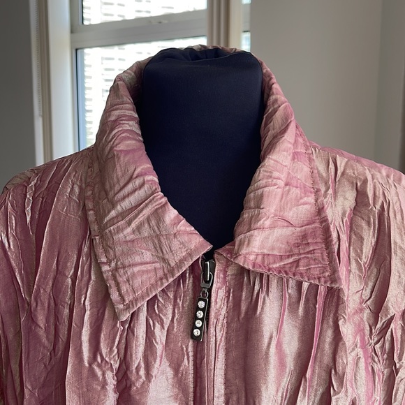 Vintage jackets galore metallic rose gold windbreaker XL - Picture 2 of 6